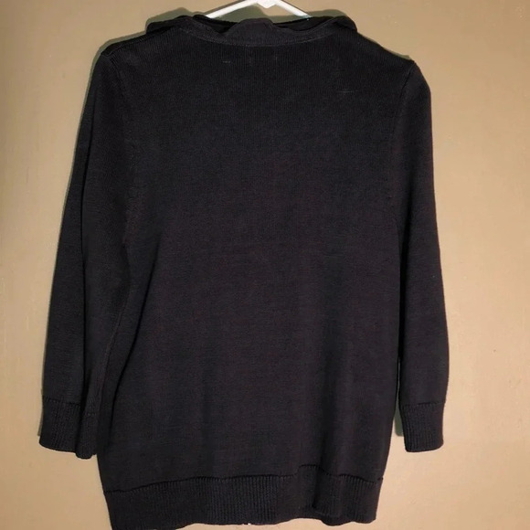 ESCIO BOUTIQUE EUC WOMENS ZIP GRAY SWEATER TOP SHIRT WINTER FALL HOLIDAY SIZE XL - Picture 5 of 6
